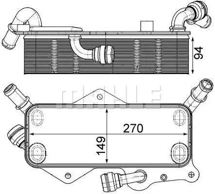 Масляный радиатор MAHLE CLC 218 000P