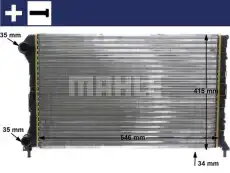Радиатор системы охлаждения двигателя MAHLE CR 1447 000S