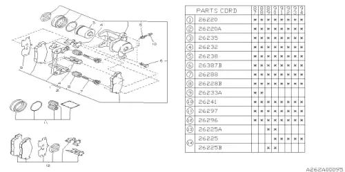 PAD CLIP-FRONT BRAKE 725144070 SUBARU