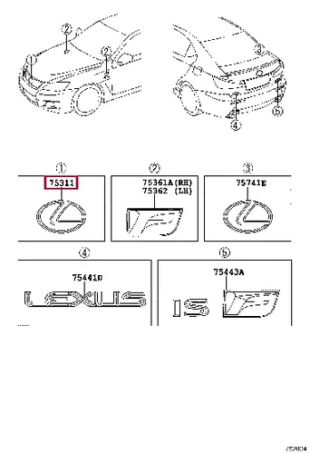 Эмблема 9097502145 TOYOTA / LEXUS