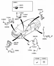 Sensor assy-abs rear wheel,rh 599303Q000 HYUNDAI