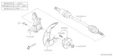HUB COMPLETE-FRONT AXLE 28373AL00A SUBARU