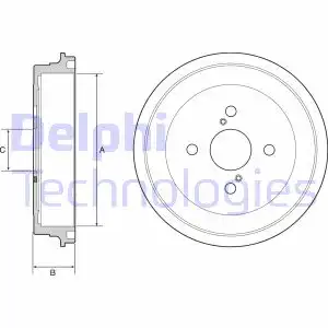 Тормозной барабан BF547 DELPHI
