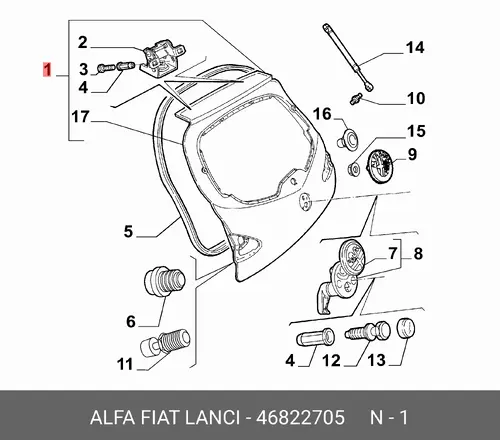 ДВЕРЬ 46822705 ALFA ROMEO