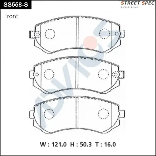 DISK PAD(SPORTS) SS558S ADVICS