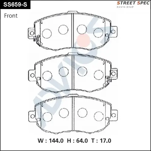 DISK PAD(SPORTS) SS659S ADVICS