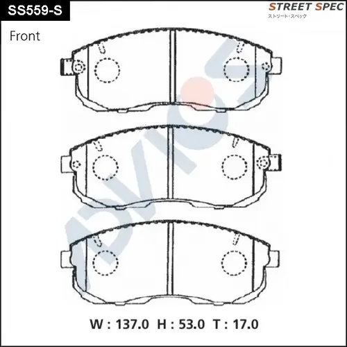 DISK PAD(SPORTS) SS559S ADVICS