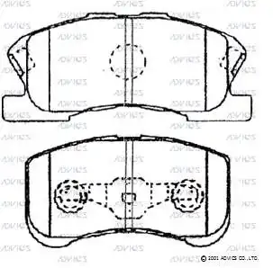 Тормозные колодки дисковые ADVICS G1N018