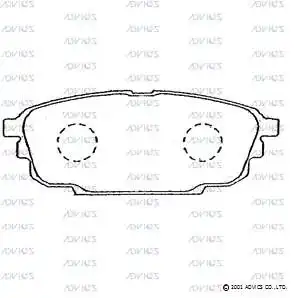 Тормозные колодки дисковые ADVICS E2N043