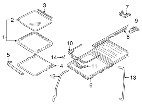 Стекло люка MITSUBISHI MR523579