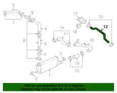 HOSE,INTER COOLER OUTLET AIR 1545A008 MITSUBISHI