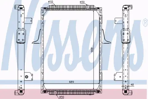 Радиатор кондиционера (конденсатор) NISSENS 67244A