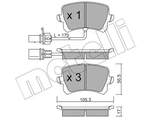 Тормозные колодки дисковые METELLI 22-0806-1