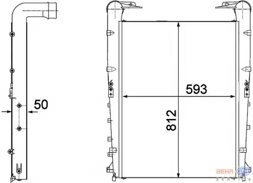 Интеркулер BEHR 8ML 376 746-281