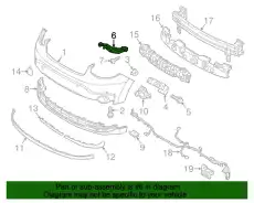 Bracket - front bumper upper side mounting, rh 86552E4000 KIA