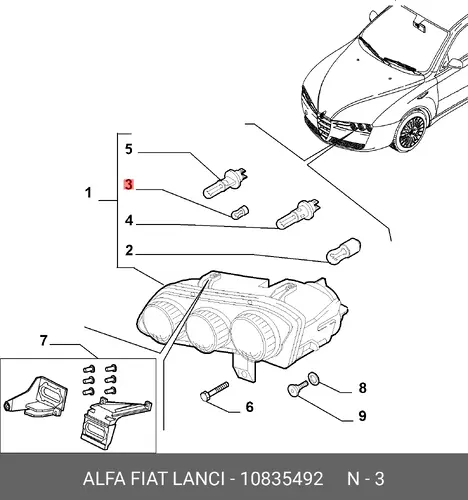 Автолампа ALFA ROMEO 10835492
