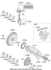 Шкив коленвала 231243E021 HYUNDAI