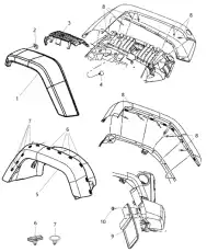 APPLIQUE REAR WHEEL OPENING 5KF16 RXFAE JEEP