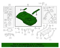 БАК ТОПЛИВНЫЙ 1700B149 MITSUBISHI