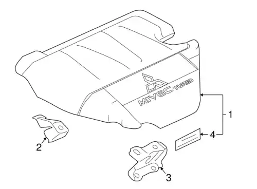 КРОНШТЕЙН КРЫШКИ ДВИГАТЕЛЯ 1003A139 MITSUBISHI
