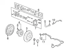 HOSE SET, RR. BRAKE 01466-S0X-000 HONDA