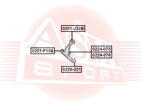Рычаг подвески ASVA 0224-076