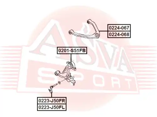 Рычаг подвески ASVA 0224-068