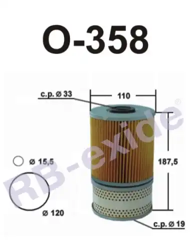 Фильтр масляный RB-EXIDE O358