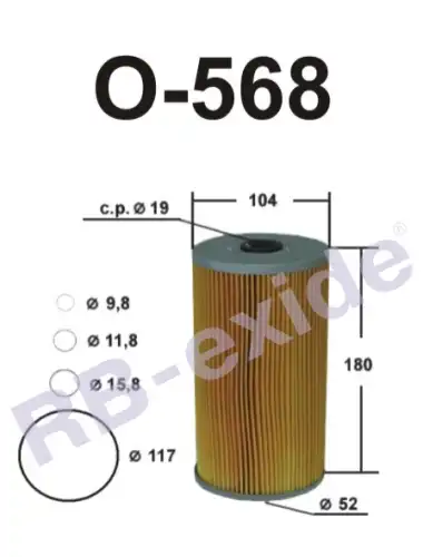 Фильтр масляный RB-EXIDE O568