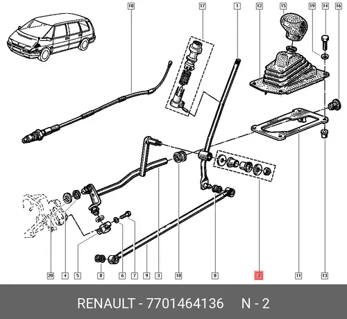КОМП. ФИКСАТОРОВ Р 7701464136 RENAULT