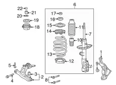 SPRING, FR. 51401TM8A11 HONDA