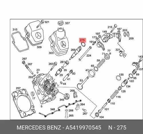 Кольцо уплотнительное форсунки MB 5419970545