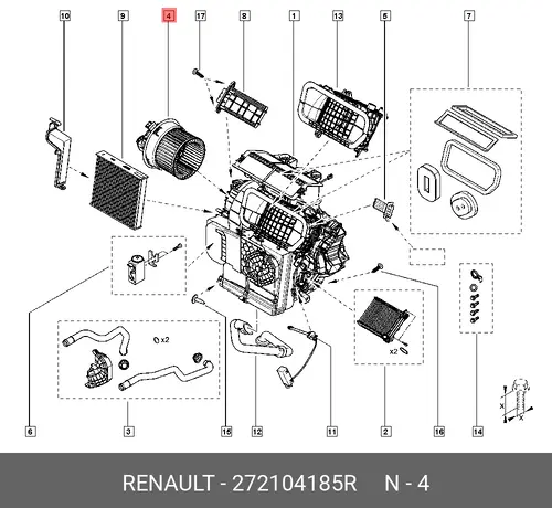 GMV CHAUFFAGE CLIM 272104185R RENAULT