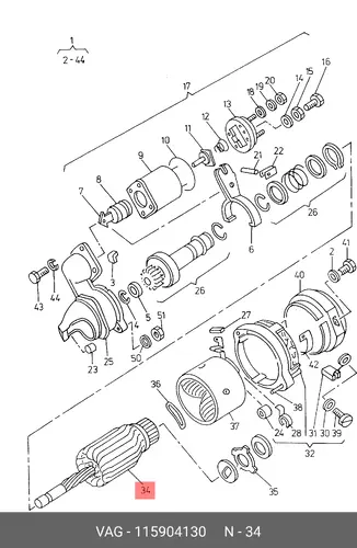 Якорь 115904130 VAG
