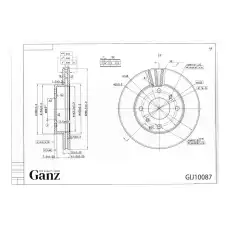 Тормозной диск GANZ GIJ10087