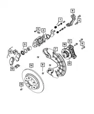 SPRING KIT DISC BRAKE PAD, RIGHT OR LEFT 68163 823AA DODGE