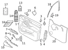 Облицовка двери Л Пд 51419473851 BMW