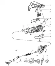 SHAFT STEERING COLUMN INTERMEDIATE 55351 285AB DODGE