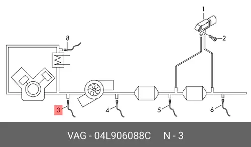Датчик температуры ОГ 04L906088C VAG