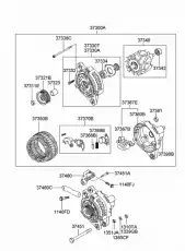 Кронштейн и усилитель генератора 3736039400 HYUNDAI