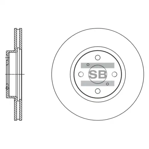 Тормозной диск SANGSIN SD4617