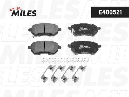 Тормозные колодки дисковые MILES E400521