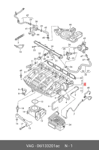 Впускной коллектор 06L133201AC VAG