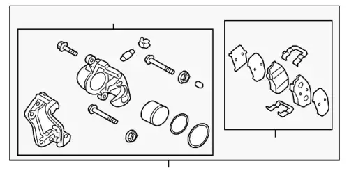 Brake assy - front, rh 581303V900 HYUNDAI