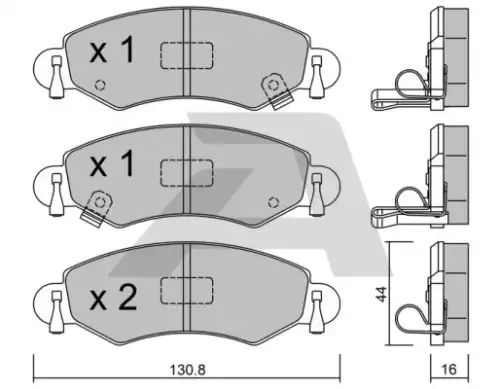 Тормозные колодки дисковые AISIN BPOP-1009