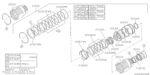 CLUTCH ASSEMBLY-FORWARD 31530AA072 SUBARU