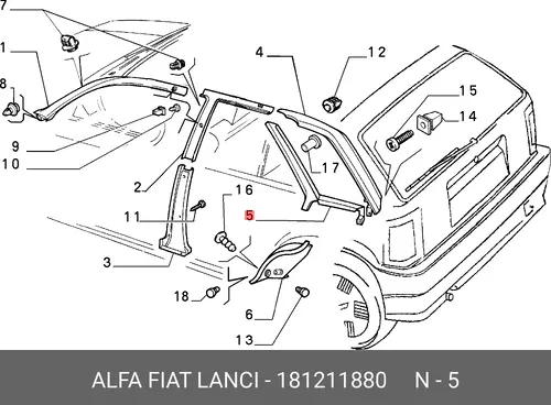 ПОКРЫТИЕ УКРАШ. ЛЕВ. 181211880 FIAT