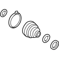 Boot kit - front axle differential side, lh 495953R900 KIA