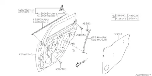 COVER-GUSSET, OUTER RIGHT 62134FG000 SUBARU