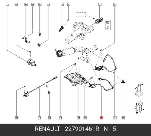CAPTEUR OXYDE AZOT 227901461R RENAULT